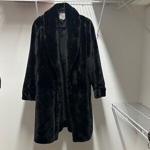 a new day Black Faux Fur Coat